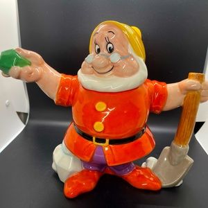 Rare Disney Snow White Seven Dwarfs Doc Teapot Treasure Craft USA